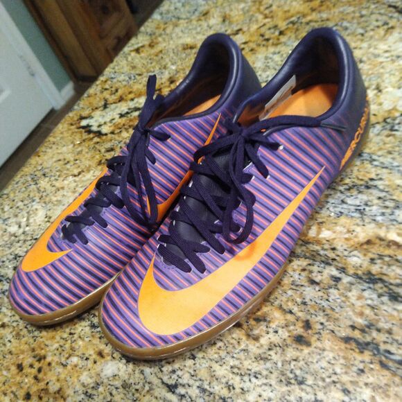 Nike Mercurial X Purple/Orange Indoor Soccer Shoes Men's Size 6.5 831966-585 - Picture 4 of 12